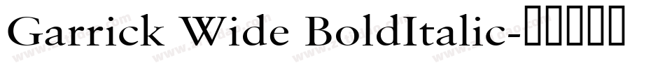 Garrick Wide BoldItalic字体转换